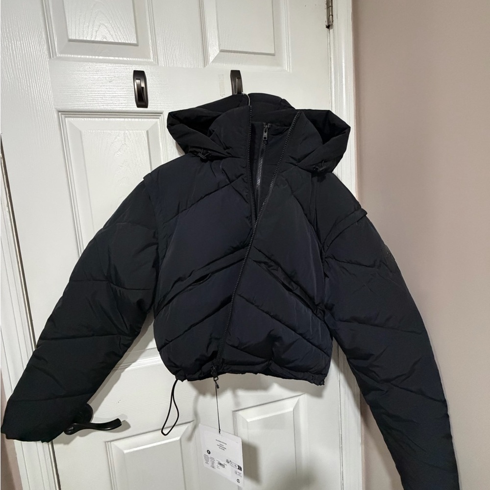 ALO Yoga Black Hooded Puffer Jacket